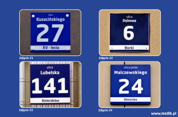 Zdjęcia tablic adresowych SIM w Radomiu (21-24).