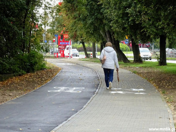 Droga rowerowa wzdłuż ulicy Limanowskiego.