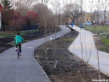 Droga rowerowa w kierunku ulicy Jana Pawła II.