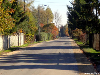Utwardzony końcowy odcinek ulicy Hodowlanej.